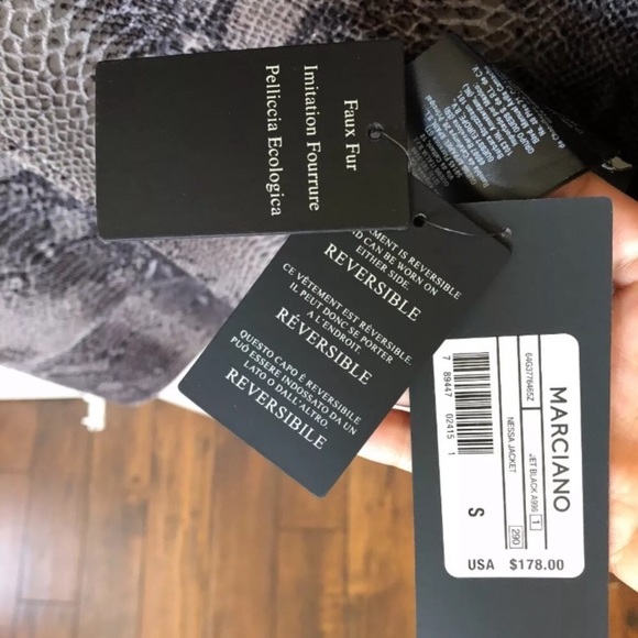 MARCIANO⚡️Luxury Python Print Reversible Jacket_S - Picture 7 of 8